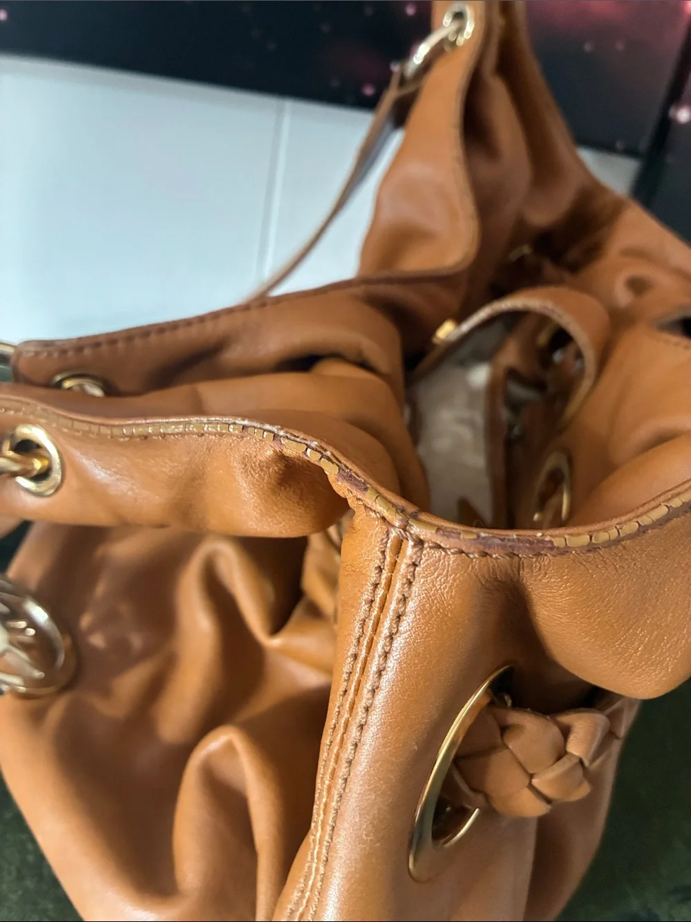Michael Kors Leather Hobo Bag